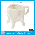 Caneca molar cerâmica vitrificada branca criativa